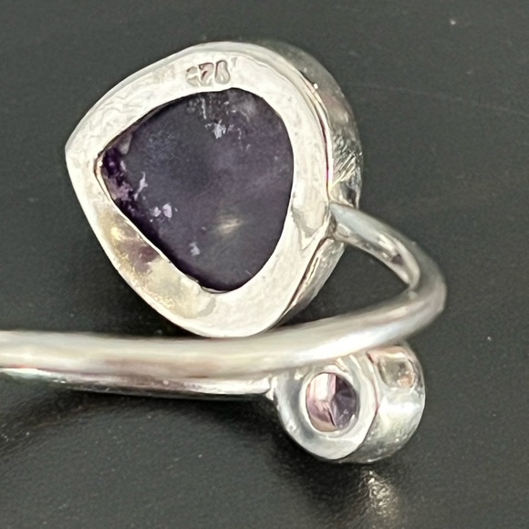 .925 sterling silver and amethyst ring - Picture 5 of 5
